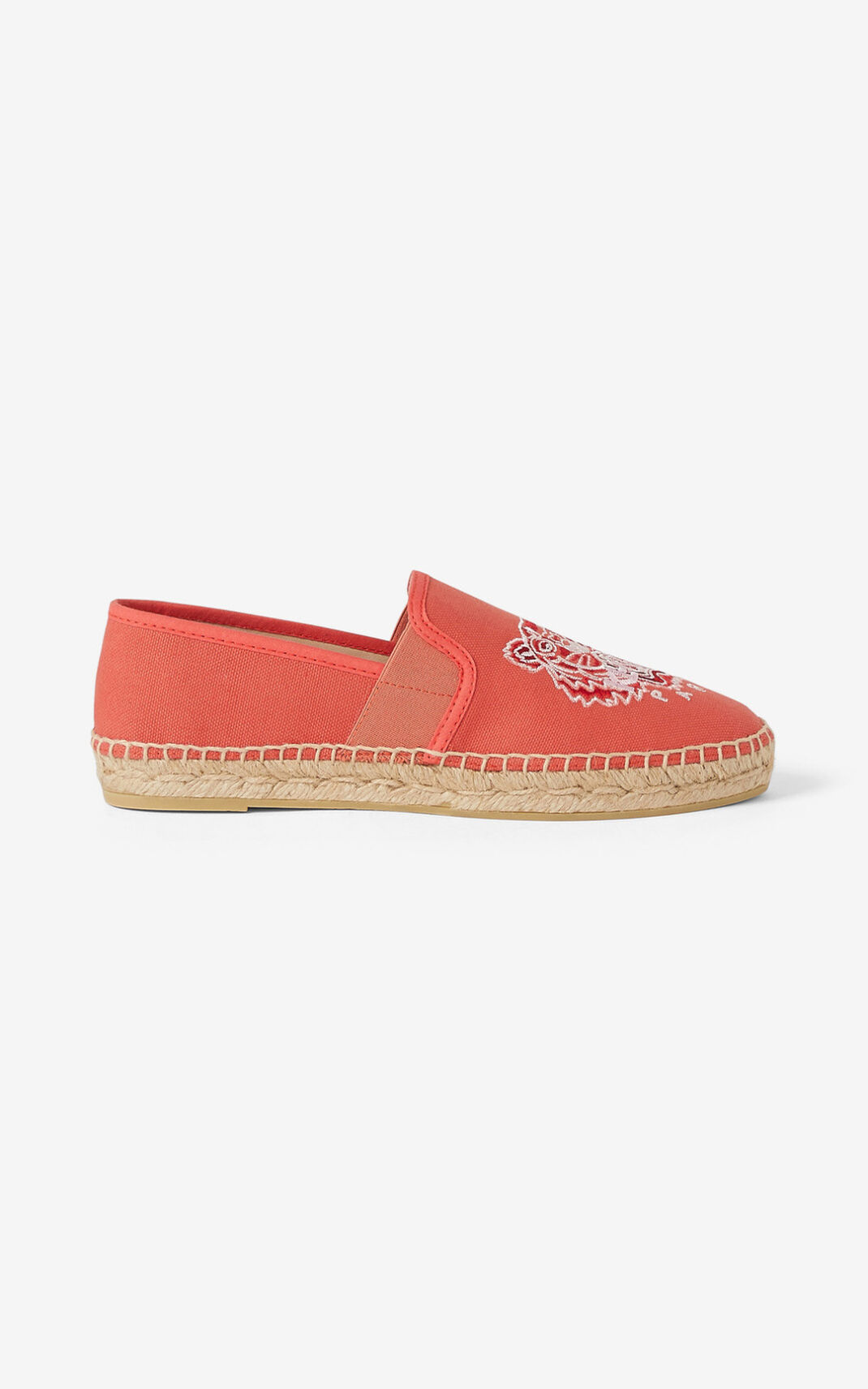 Kenzo Tiger elasticated canvas Ženska Espadrile Rdeča SI-9831145